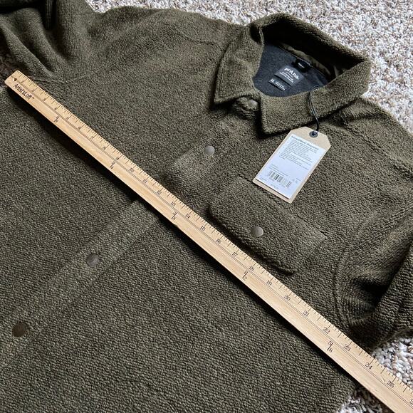 Prana IncrediWool Overshirt Men's XL Slate Green Heather Slim Fit Performance - Picture 8 of 9